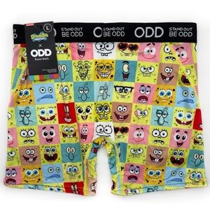 Odd Sox SpongeBob Boxer Briefs Mens Large Underwear Patrick Squidward Sandy